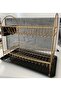 Two-Tier Plate Rack Bronze Gold Black 45.5x27.5x38.5 cm 2 Tiers - 4
