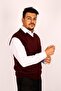 Men's V-Neck Wool Knit Fine Knitwear Sweater