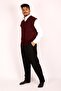 Men's V-Neck Wool Knit Fine Knitwear Sweater - 4