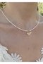 Butterfly Mother of Pearl Sand Bead Necklace