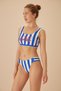 Side Pleated Neon Bikini Bottom - 3