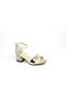 500 Girl's Gold Color Mirrored Banded Heeled Shoes - 2