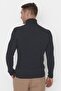 Anthracite Fitted Slim Fit Cotton Turtleneck Ribbed Knit Sweater Tmnaw20Mg0031 - 5