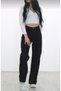 Black Palazzo Jean Loose Wideleg Women's Power Lycra High Waist Recovery