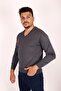 Men's Knitted Knitwear V-Neck Sweater - 2