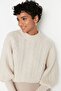 Stone Soft Textured Hair Braided Sweater TWOAW21KZ0109 - 3