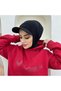 Hijab Clothing with Hat and Bonnet Ready Shawl Hijap Black