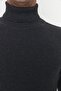 Anthracite Fitted Slim Fit Cotton Turtleneck Ribbed Knit Sweater Tmnaw20Mg0031 - 4