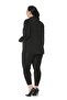 Large Size Pockets Black Shirt with Chain Detail and Side Slits - 3