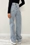 High Waist Loose Jeans Wide Leg Blue Jeans - 3