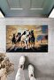 1Multi-Purpose Digital Printed Brown Running Horses Outdoor and Indoor Floor Mat