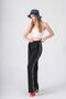 Plain Sile Fabric Summer Trousers with Elastic Waist and Accessories - 4