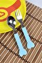 Baby Food Spoon Children's Food Spoon Soft Silicone Handle 2 Pieces Blue