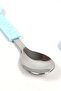 Baby Food Spoon Children's Food Spoon Soft Silicone Handle 2 Pieces Blue - 3