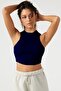 Wide Piping Crop Top Blouse - 4