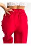 Women's Red Carrot Cut Pants - 6