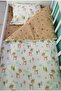 100% Cotton Children's Pillow Sheet Quilt Karaca Brown Star 100x200 Montessori - 3