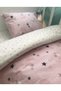 100% Cotton Kids 90x190 Montessori Pillow Sheet Quilt Set Pink Crescent Star