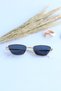 Larry Metal Gold Cat Eye Frame Anthracite Black Mirrored Glass Unisex Uv400 Sunglasses