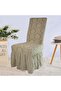 Jacquard Chair Cover with Skirt, high quality, washable, flexible, elastic 1 Piece