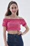 Kadın Pembe Crop - 3