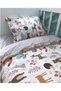 Baby Special 100% Cotton Kids Teenager Single Duvet Cover Set Nature Animals Gray - 2