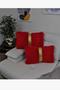 Plush Striped Throw Pillow Cover Rectangular - Red