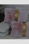 Plush Striped Throw Pillow Cover Rectangular Powder - 4