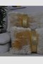 Plush Striped Throw Pillow Cover Rectangular - Mustard - 4