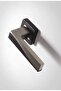 Sofuoğlu Lux Derya Door Handle (BATHROOM-WC) Square Rosette Matte Black - Matte Satin Aluminum / Steel - 4