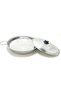 40 Cm +30 Cm Diameter 2-Piece Chrome Steel Lid Hair Roasting Pan - 3