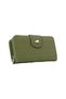 Women's Wallet Double Compartment Zippered Large Size with Cover and Print Detail