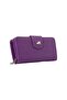 Women's Wallet Double Compartment Zippered Large Size with Cover and Print Detail