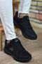 Black Orthopedic Lightweight Daily Sports Walking Sneaker Orthopedic Shoes