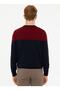 Canberra Crew Neck Slim Fit Patterned Navy Blue Men's Sweater - 4