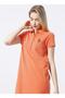 Furli Polo Collar Comfortable Plain Orange Women's Dress - 2