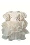 Star Printed Cream Short Dress Girls' Evening Dress Graduation