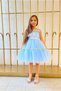 Skirt Tutu Detailed Glitter Stripe Tasseled Children's Dress