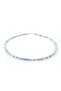 Certified Blue Tone Acumarin (Stones) Natural Stone Necklace 65cm - 6mm - 3