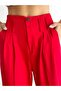 Women's Red Carrot Cut Pants - 5