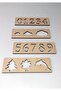 Montessori Hand Muscle Development And Line, Number And Shape Works Set Child Baby 16 Pieces - 2