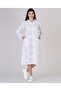 White Embroidery Shirt Dress - 4