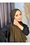 شال من الخيزران، باللون الأخضر العسكري