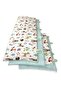 100% Cotton 60x120 Crib Side Protection Sleeping Set Doğa Mint (7 Pieces) - 3