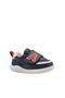 Arlo Single Velcro Leather Men's Soft First Step Shoes Navy Blue