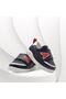 Arlo Single Velcro Leather Men's Soft First Step Shoes Navy Blue - 2