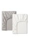 Cotton Baby Kids Fitted Sheet (2 Pieces) 70x100 White And Gray