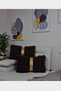 Plush Striped Throw Pillow Cover Rectangular - Brown