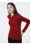 Polo Neck Red Women's Sweatshirt Tpg-sk021