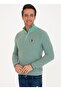 Salamanka Stand Collar Slim Fit Mint Men's Sweater - 2